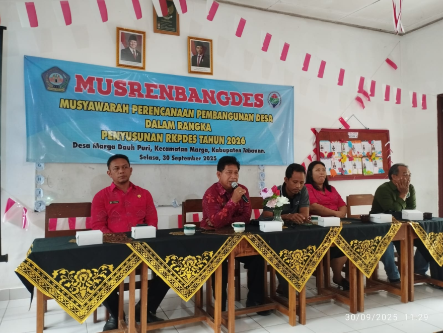 Musrenbangdes dan Penetapan RKPDes 2026 Desa Marga Dauh Puri